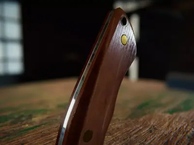 Survival Knife Low-poly 3D model buy