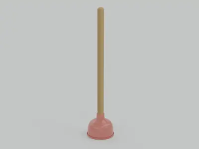 Sink and Toilet Plunger 3D Model 3D model