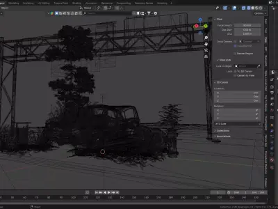 Post-apocalyptic cars Environment Asset Low-poly 3D model