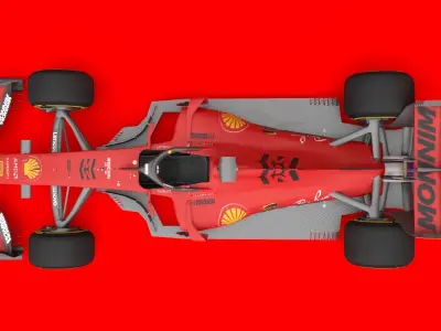 Ferrari SF-90 MISSIONWINNOW 3D MODEL Low-poly 3D model