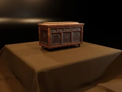 Chest and coffer pack Free low-poly 3D model