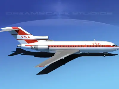 Boeing 727-100 PSA 1 3D model