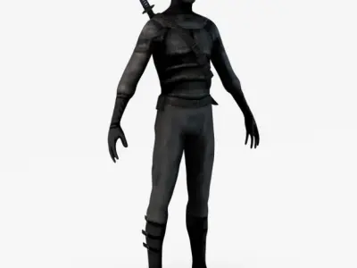 Ninja with Katana 3D model