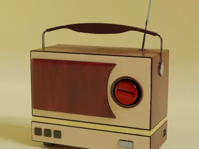 Antique radio Free 3D model