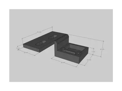 Elegoo Neptune 2S Z Axis Extruder Sensor Mount 3D Printable Part 3D print model
