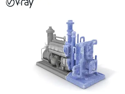 Industrial Generator Model Pack for Production and Game Design Low-poly 3D model