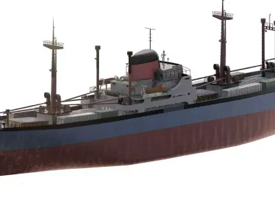 SMALL GERMAN CARGO SHIP 3D model