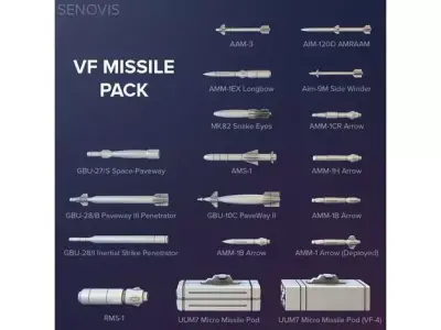 Missile pack 3D model