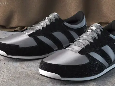 Men Sneaker Shoes Fur 3D model