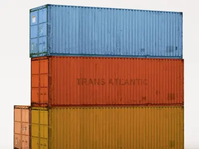 Container 01 Low-poly 3D model