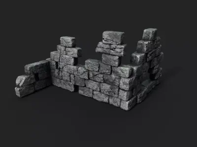 Old Ruin 2 Low-poly 3D model