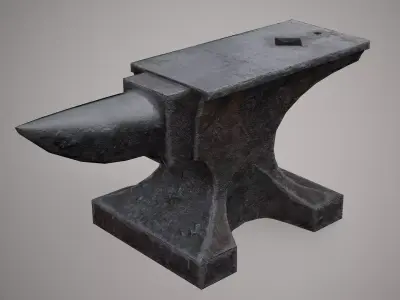 Anvil Low Poly PBR Free low-poly 3D model