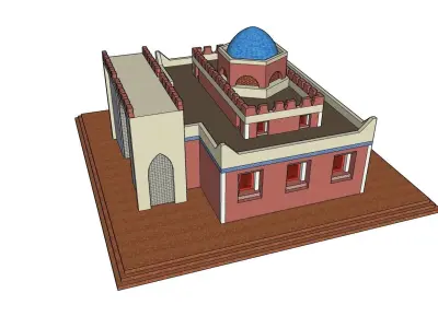 Persian Courthouse Low Poly Model Low-poly 3D model