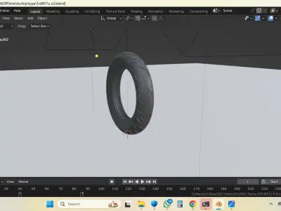 Moto tire dv5 highpoly non brand 3D model