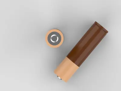Two AA accumulator Batteries alkaline 3D model