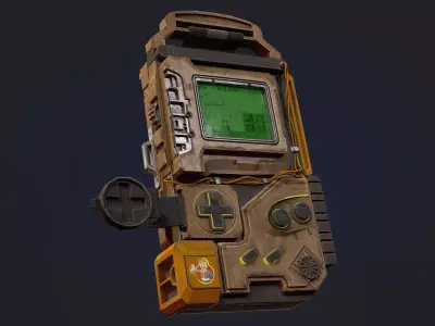 Retro Futuristic  Game-Ready Game Boy Prop Low-poly 3D model