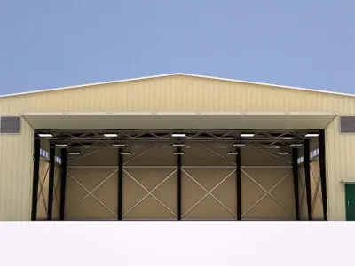 aircraft hangar  Low-poly 3D model