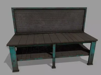 workbench bench Low-poly 3D model purchase