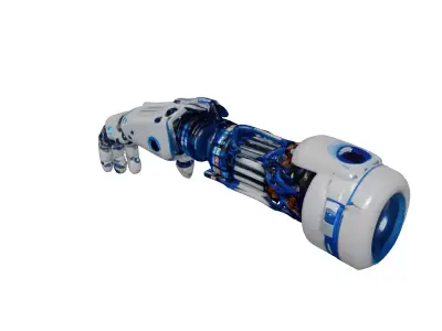 Cybernetic Arm with Blue Core 3D model