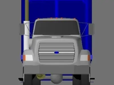 Blue Garbage Truck 3D model