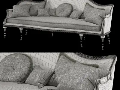 RONALD PHILLIPS Brocked sofa and George sofa 3D model