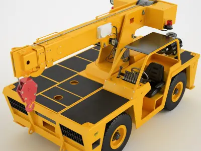 Industrial Carry Deck Crane 01 3D model