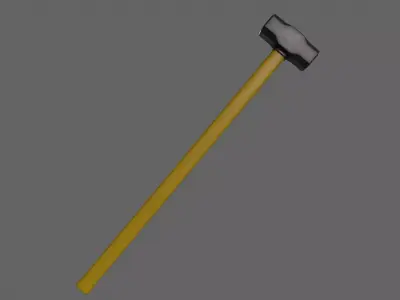 PBR Sledge Hammer V1d Low-poly 3D model