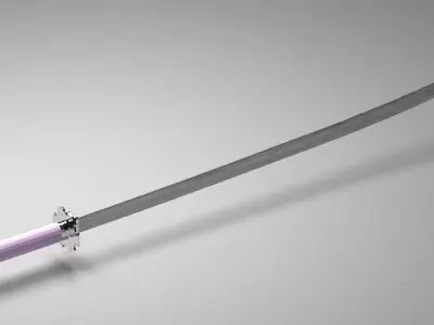 Samurai sword 3D model