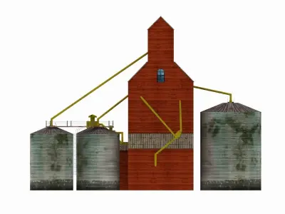 Elevator for corn 3D model