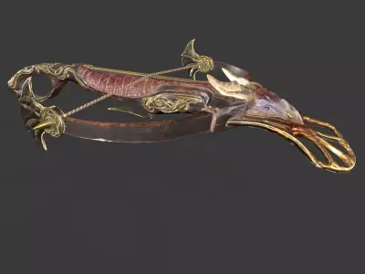 Crossbow 05 Low-poly 3D model