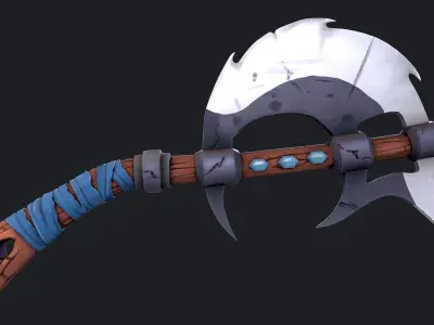 Fantasy Axe - Game Ready -  Low-poly 3D model