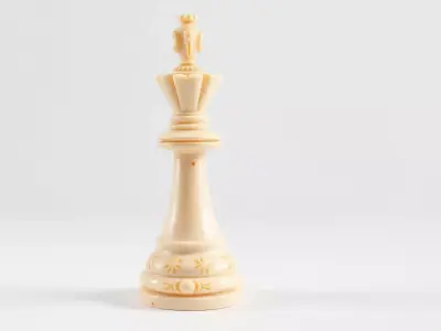 Ivory Chess King model pack Low-poly 3D model