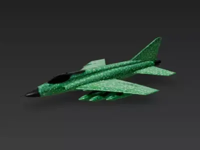 Gift-Wrapped Bomber Jet 3D Model Low-poly 3D model