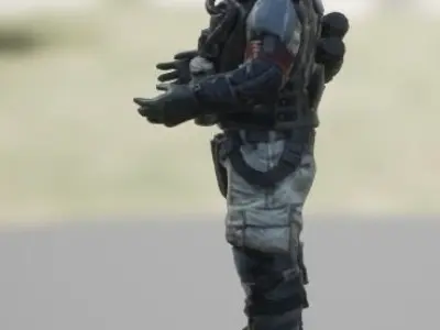 killzone FBX model soldier on table 3D model