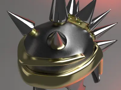 Midieval Spiked Helm 3D model