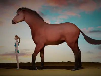 Horse 3D model 5