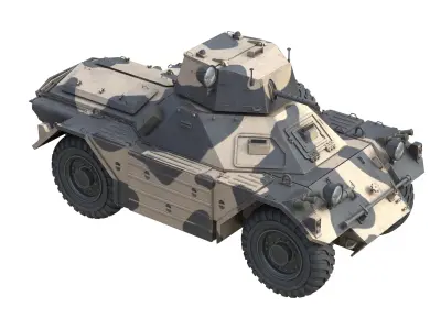 Ferret Mk 2 armoured car Low-poly 3D model