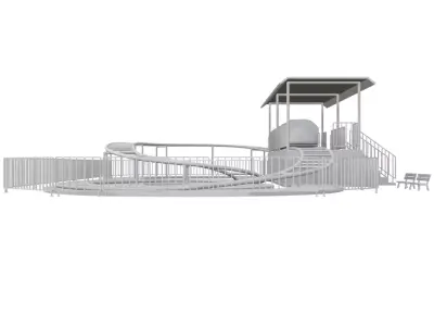 coaster amusment park Low-poly 3D model Low-poly 3D model