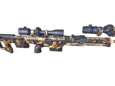49-dsr50-gun model 3d game ready model Low-poly 3D model Low-poly 3D model
