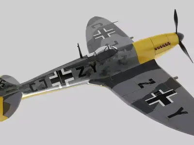 Mk Vb MESSERSPIT - GERMANYS SPITFIRE - Low-poly 3D model