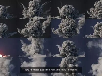 VDB Animated Explosion Pack vol1 Part3