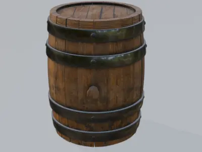Barrel High Poly Free 3D model