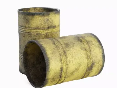Used Steel Barrel B 04 3D model