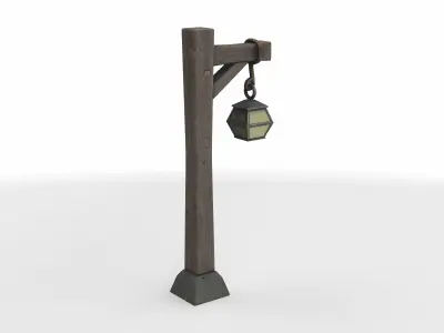 old lamp post 02  3D model