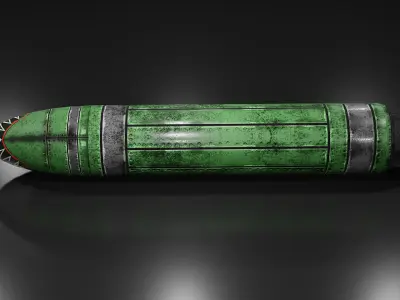 Rocket Missile - Sci-Fi - Game Ready Free low-poly 3D model
