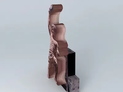 The Pipila sculpture of man holding ball 3D model
