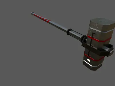 Hammer metal Low-poly 3D model