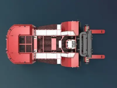 industrial heavy forklift  3D model by wayokama72