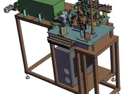 Six-Station Electronic Component Testing Equipment  3D model