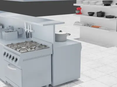 Industrial Kitchen 3D model get